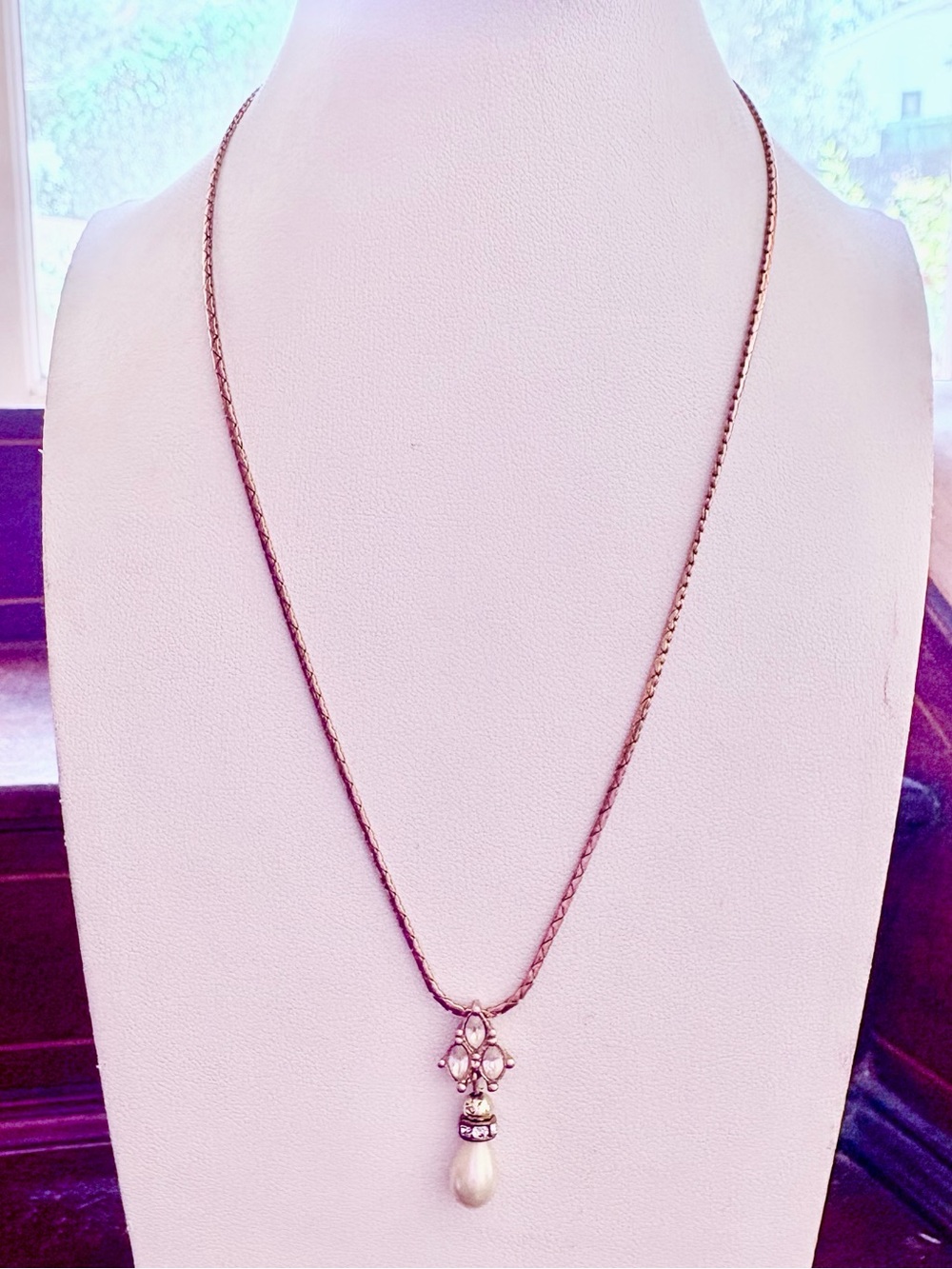 RARE Christian Dior Vintage Pearl Drop Pendant Necklace